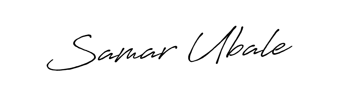 Make a beautiful signature design for name Samar Ubale. With this signature (Antro_Vectra_Bolder) style, you can create a handwritten signature for free. Samar Ubale signature style 7 images and pictures png