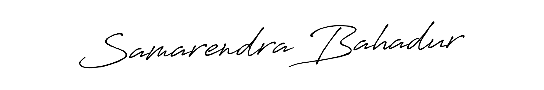 Create a beautiful signature design for name Samarendra Bahadur. With this signature (Antro_Vectra_Bolder) fonts, you can make a handwritten signature for free. Samarendra Bahadur signature style 7 images and pictures png