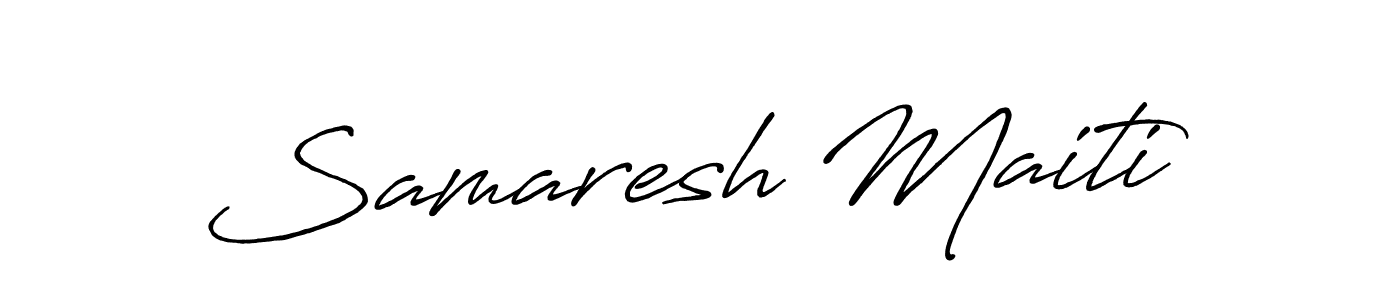 Use a signature maker to create a handwritten signature online. With this signature software, you can design (Antro_Vectra_Bolder) your own signature for name Samaresh Maiti. Samaresh Maiti signature style 7 images and pictures png