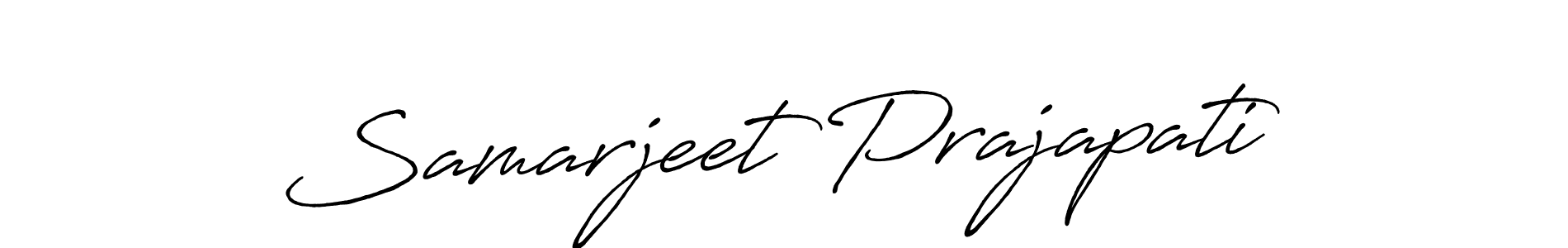 Design your own signature with our free online signature maker. With this signature software, you can create a handwritten (Antro_Vectra_Bolder) signature for name Samarjeet Prajapati. Samarjeet Prajapati signature style 7 images and pictures png