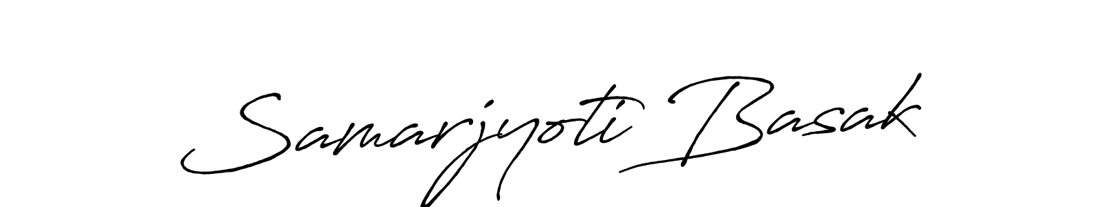 You should practise on your own different ways (Antro_Vectra_Bolder) to write your name (Samarjyoti Basak) in signature. don't let someone else do it for you. Samarjyoti Basak signature style 7 images and pictures png