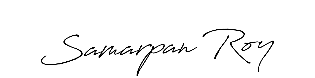 Antro_Vectra_Bolder is a professional signature style that is perfect for those who want to add a touch of class to their signature. It is also a great choice for those who want to make their signature more unique. Get Samarpan Roy name to fancy signature for free. Samarpan Roy signature style 7 images and pictures png
