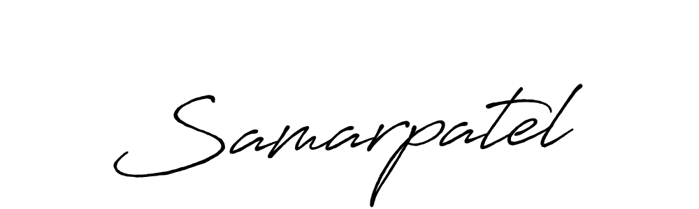 Use a signature maker to create a handwritten signature online. With this signature software, you can design (Antro_Vectra_Bolder) your own signature for name Samarpatel. Samarpatel signature style 7 images and pictures png