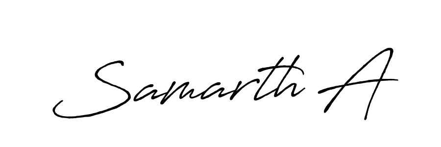 Make a beautiful signature design for name Samarth A. With this signature (Antro_Vectra_Bolder) style, you can create a handwritten signature for free. Samarth A signature style 7 images and pictures png