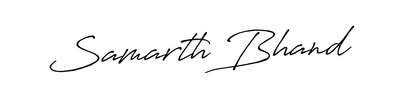 Design your own signature with our free online signature maker. With this signature software, you can create a handwritten (Antro_Vectra_Bolder) signature for name Samarth Bhand. Samarth Bhand signature style 7 images and pictures png