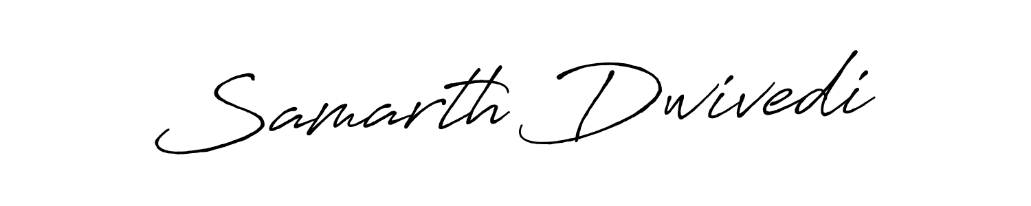 How to make Samarth Dwivedi name signature. Use Antro_Vectra_Bolder style for creating short signs online. This is the latest handwritten sign. Samarth Dwivedi signature style 7 images and pictures png