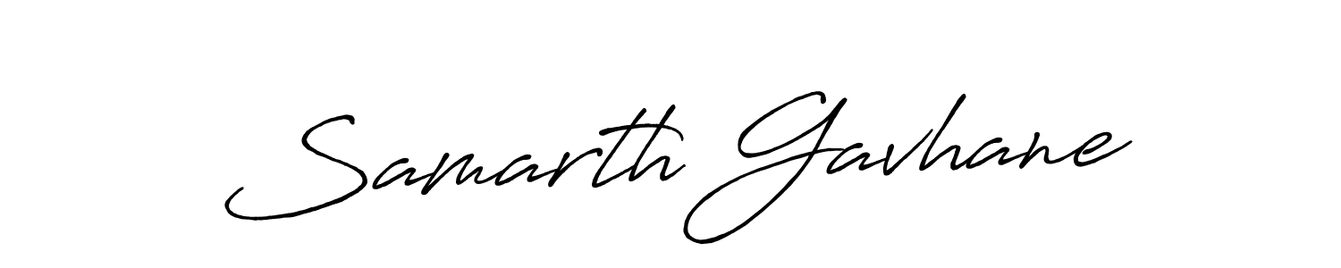 Design your own signature with our free online signature maker. With this signature software, you can create a handwritten (Antro_Vectra_Bolder) signature for name Samarth Gavhane. Samarth Gavhane signature style 7 images and pictures png