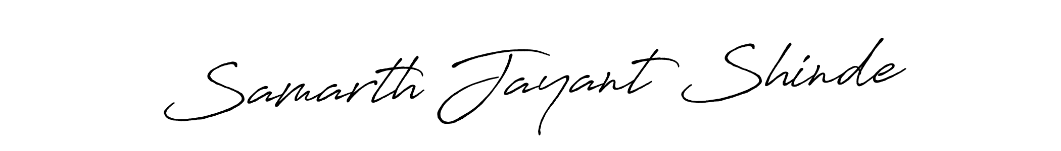 Create a beautiful signature design for name Samarth Jayant Shinde. With this signature (Antro_Vectra_Bolder) fonts, you can make a handwritten signature for free. Samarth Jayant Shinde signature style 7 images and pictures png