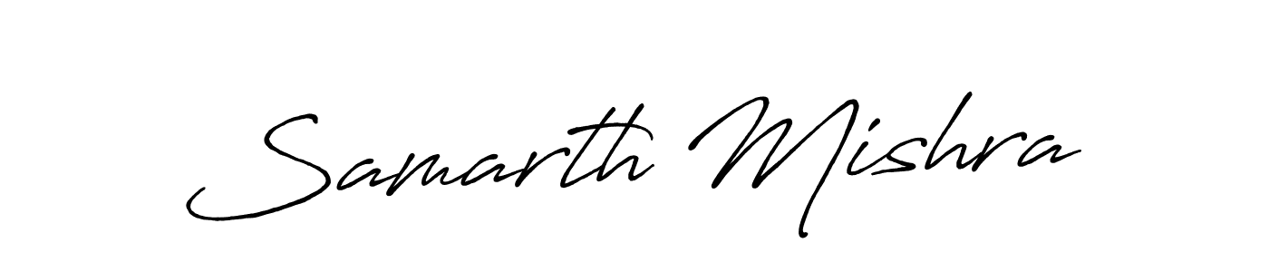 Samarth Mishra stylish signature style. Best Handwritten Sign (Antro_Vectra_Bolder) for my name. Handwritten Signature Collection Ideas for my name Samarth Mishra. Samarth Mishra signature style 7 images and pictures png