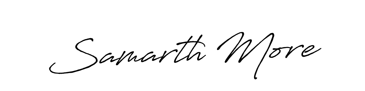 Make a beautiful signature design for name Samarth More. With this signature (Antro_Vectra_Bolder) style, you can create a handwritten signature for free. Samarth More signature style 7 images and pictures png
