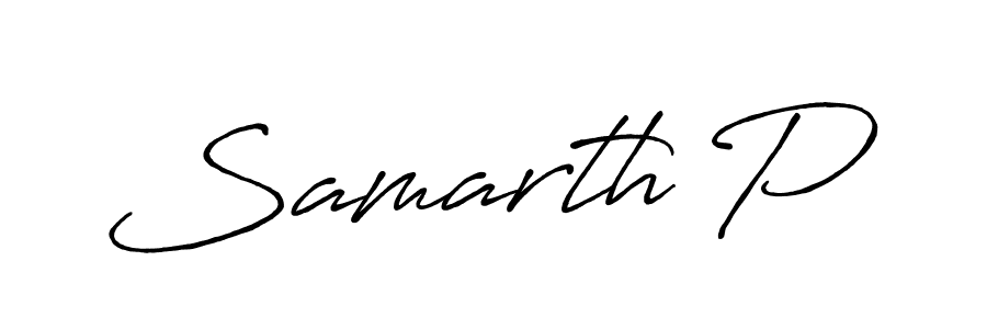 Once you've used our free online signature maker to create your best signature Antro_Vectra_Bolder style, it's time to enjoy all of the benefits that Samarth P name signing documents. Samarth P signature style 7 images and pictures png