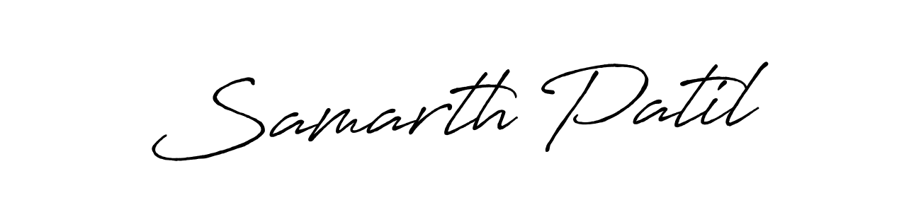 Design your own signature with our free online signature maker. With this signature software, you can create a handwritten (Antro_Vectra_Bolder) signature for name Samarth Patil. Samarth Patil signature style 7 images and pictures png