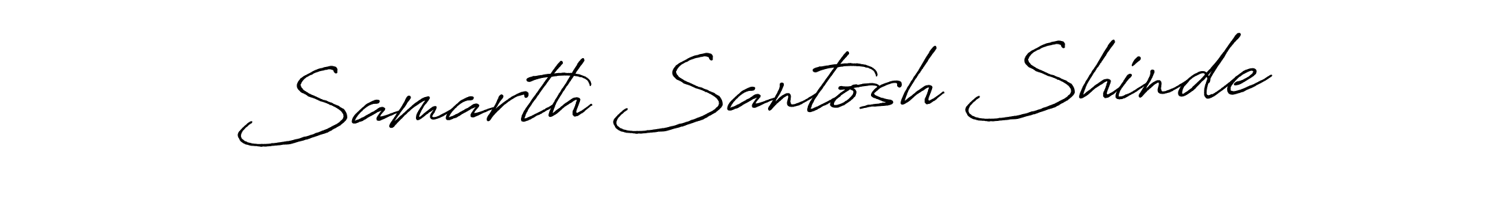 Antro_Vectra_Bolder is a professional signature style that is perfect for those who want to add a touch of class to their signature. It is also a great choice for those who want to make their signature more unique. Get Samarth Santosh Shinde name to fancy signature for free. Samarth Santosh Shinde signature style 7 images and pictures png