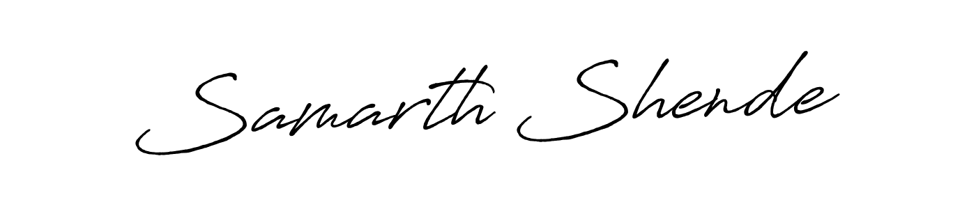 Samarth Shende stylish signature style. Best Handwritten Sign (Antro_Vectra_Bolder) for my name. Handwritten Signature Collection Ideas for my name Samarth Shende. Samarth Shende signature style 7 images and pictures png