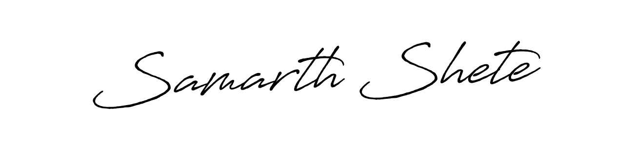 Make a beautiful signature design for name Samarth Shete. With this signature (Antro_Vectra_Bolder) style, you can create a handwritten signature for free. Samarth Shete signature style 7 images and pictures png