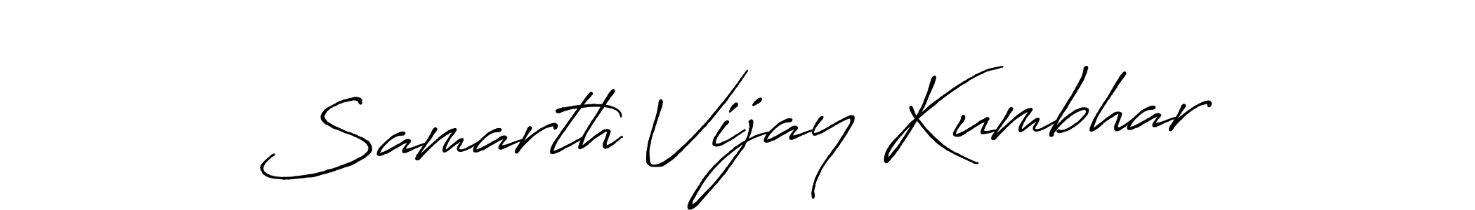 How to make Samarth Vijay Kumbhar signature? Antro_Vectra_Bolder is a professional autograph style. Create handwritten signature for Samarth Vijay Kumbhar name. Samarth Vijay Kumbhar signature style 7 images and pictures png