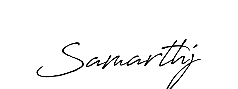 How to make Samarthj name signature. Use Antro_Vectra_Bolder style for creating short signs online. This is the latest handwritten sign. Samarthj signature style 7 images and pictures png