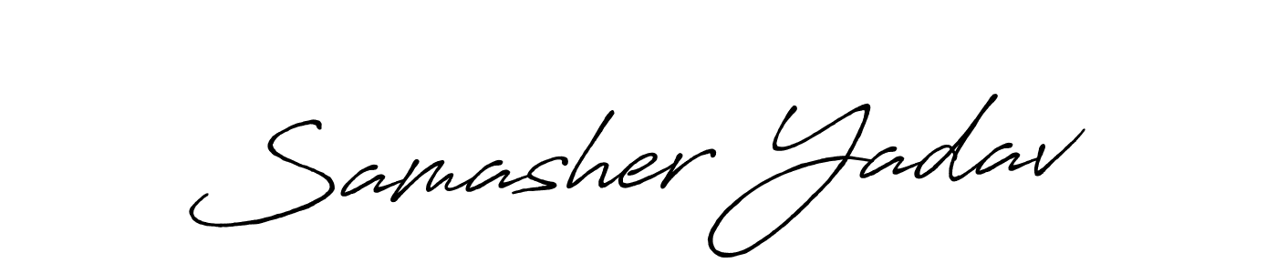 Make a beautiful signature design for name Samasher Yadav. With this signature (Antro_Vectra_Bolder) style, you can create a handwritten signature for free. Samasher Yadav signature style 7 images and pictures png