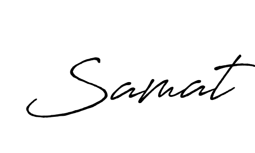 It looks lik you need a new signature style for name Samat. Design unique handwritten (Antro_Vectra_Bolder) signature with our free signature maker in just a few clicks. Samat signature style 7 images and pictures png