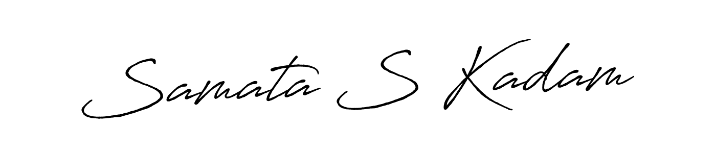 Make a beautiful signature design for name Samata S Kadam. With this signature (Antro_Vectra_Bolder) style, you can create a handwritten signature for free. Samata S Kadam signature style 7 images and pictures png