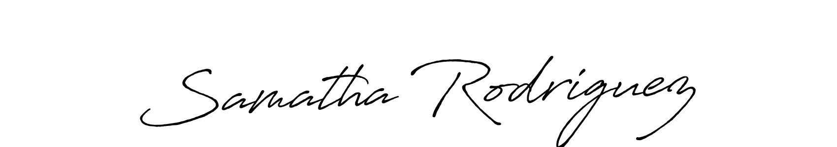 It looks lik you need a new signature style for name Samatha Rodriguez. Design unique handwritten (Antro_Vectra_Bolder) signature with our free signature maker in just a few clicks. Samatha Rodriguez signature style 7 images and pictures png
