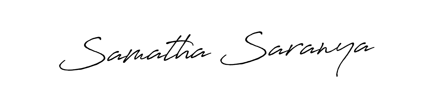 Make a short Samatha Saranya signature style. Manage your documents anywhere anytime using Antro_Vectra_Bolder. Create and add eSignatures, submit forms, share and send files easily. Samatha Saranya signature style 7 images and pictures png