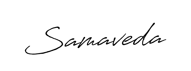 Antro_Vectra_Bolder is a professional signature style that is perfect for those who want to add a touch of class to their signature. It is also a great choice for those who want to make their signature more unique. Get Samaveda name to fancy signature for free. Samaveda signature style 7 images and pictures png