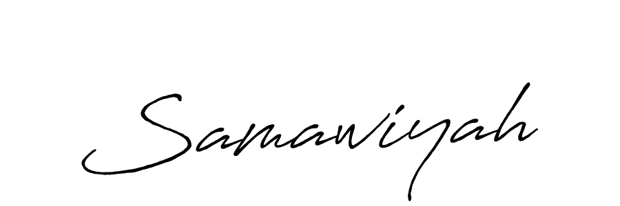 Make a beautiful signature design for name Samawiyah. Use this online signature maker to create a handwritten signature for free. Samawiyah signature style 7 images and pictures png