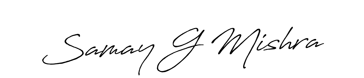 Antro_Vectra_Bolder is a professional signature style that is perfect for those who want to add a touch of class to their signature. It is also a great choice for those who want to make their signature more unique. Get Samay G Mishra name to fancy signature for free. Samay G Mishra signature style 7 images and pictures png