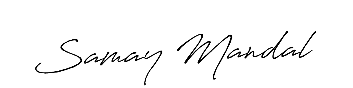 Antro_Vectra_Bolder is a professional signature style that is perfect for those who want to add a touch of class to their signature. It is also a great choice for those who want to make their signature more unique. Get Samay Mandal name to fancy signature for free. Samay Mandal signature style 7 images and pictures png