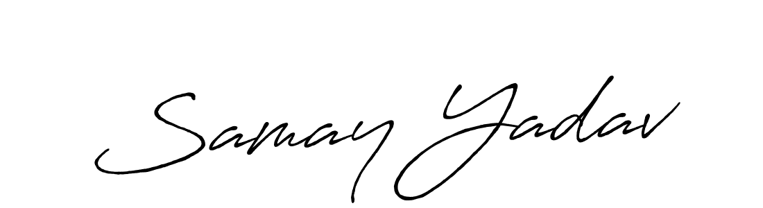 It looks lik you need a new signature style for name Samay Yadav. Design unique handwritten (Antro_Vectra_Bolder) signature with our free signature maker in just a few clicks. Samay Yadav signature style 7 images and pictures png