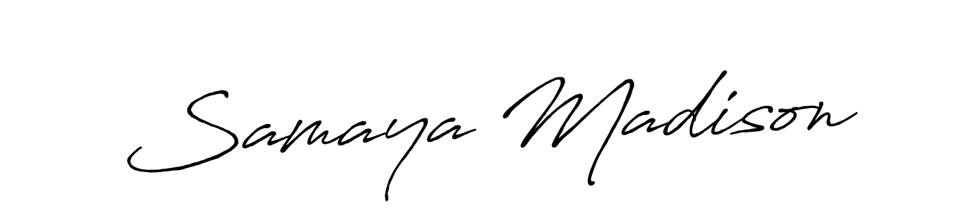 Also You can easily find your signature by using the search form. We will create Samaya Madison name handwritten signature images for you free of cost using Antro_Vectra_Bolder sign style. Samaya Madison signature style 7 images and pictures png