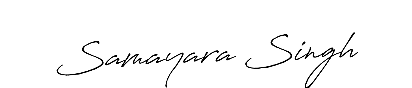 Create a beautiful signature design for name Samayara Singh. With this signature (Antro_Vectra_Bolder) fonts, you can make a handwritten signature for free. Samayara Singh signature style 7 images and pictures png