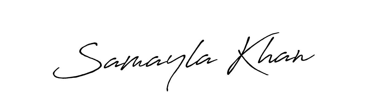 Antro_Vectra_Bolder is a professional signature style that is perfect for those who want to add a touch of class to their signature. It is also a great choice for those who want to make their signature more unique. Get Samayla Khan name to fancy signature for free. Samayla Khan signature style 7 images and pictures png