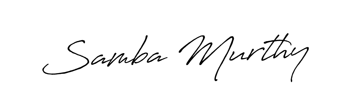 Also You can easily find your signature by using the search form. We will create Samba Murthy name handwritten signature images for you free of cost using Antro_Vectra_Bolder sign style. Samba Murthy signature style 7 images and pictures png