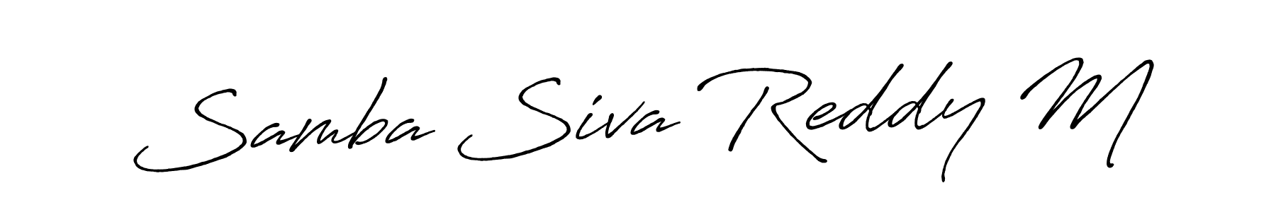 Samba Siva Reddy M stylish signature style. Best Handwritten Sign (Antro_Vectra_Bolder) for my name. Handwritten Signature Collection Ideas for my name Samba Siva Reddy M. Samba Siva Reddy M signature style 7 images and pictures png