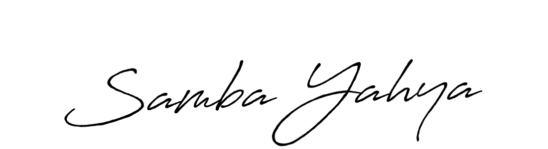 Also we have Samba Yahya name is the best signature style. Create professional handwritten signature collection using Antro_Vectra_Bolder autograph style. Samba Yahya signature style 7 images and pictures png