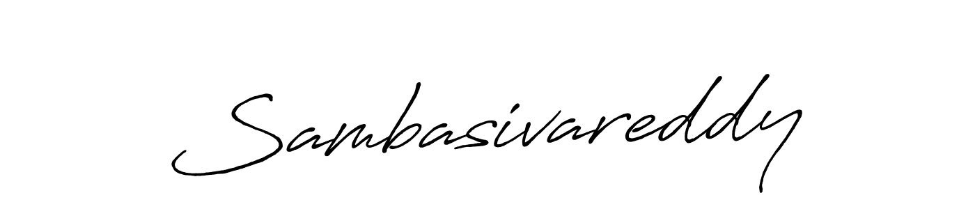 Create a beautiful signature design for name Sambasivareddy. With this signature (Antro_Vectra_Bolder) fonts, you can make a handwritten signature for free. Sambasivareddy signature style 7 images and pictures png