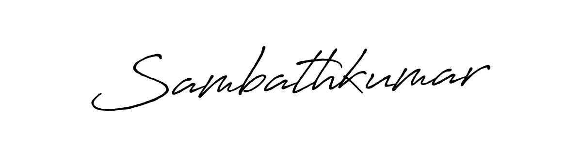 Use a signature maker to create a handwritten signature online. With this signature software, you can design (Antro_Vectra_Bolder) your own signature for name Sambathkumar. Sambathkumar signature style 7 images and pictures png