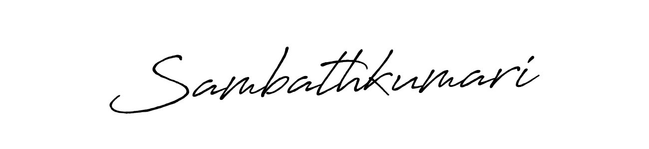 Design your own signature with our free online signature maker. With this signature software, you can create a handwritten (Antro_Vectra_Bolder) signature for name Sambathkumari. Sambathkumari signature style 7 images and pictures png