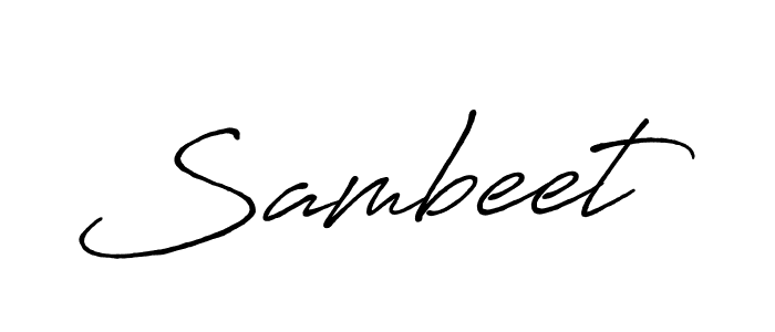 Create a beautiful signature design for name Sambeet. With this signature (Antro_Vectra_Bolder) fonts, you can make a handwritten signature for free. Sambeet signature style 7 images and pictures png