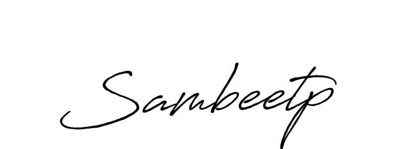 How to make Sambeetp signature? Antro_Vectra_Bolder is a professional autograph style. Create handwritten signature for Sambeetp name. Sambeetp signature style 7 images and pictures png