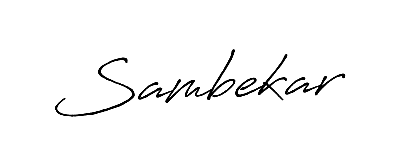 Design your own signature with our free online signature maker. With this signature software, you can create a handwritten (Antro_Vectra_Bolder) signature for name Sambekar. Sambekar signature style 7 images and pictures png