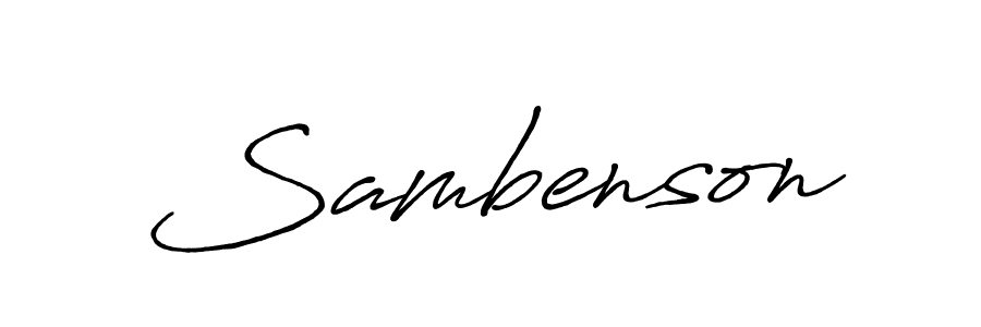 Also You can easily find your signature by using the search form. We will create Sambenson name handwritten signature images for you free of cost using Antro_Vectra_Bolder sign style. Sambenson signature style 7 images and pictures png