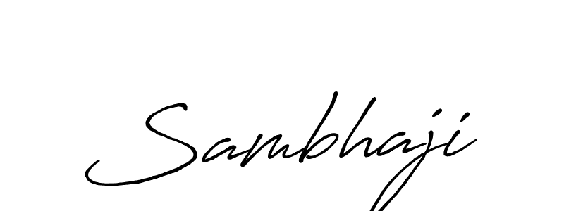 Design your own signature with our free online signature maker. With this signature software, you can create a handwritten (Antro_Vectra_Bolder) signature for name Sambhaji. Sambhaji signature style 7 images and pictures png
