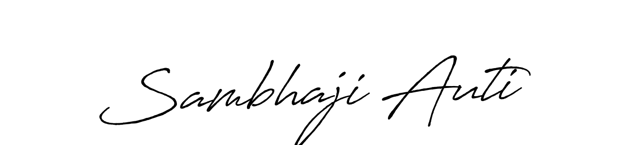 Design your own signature with our free online signature maker. With this signature software, you can create a handwritten (Antro_Vectra_Bolder) signature for name Sambhaji Auti. Sambhaji Auti signature style 7 images and pictures png