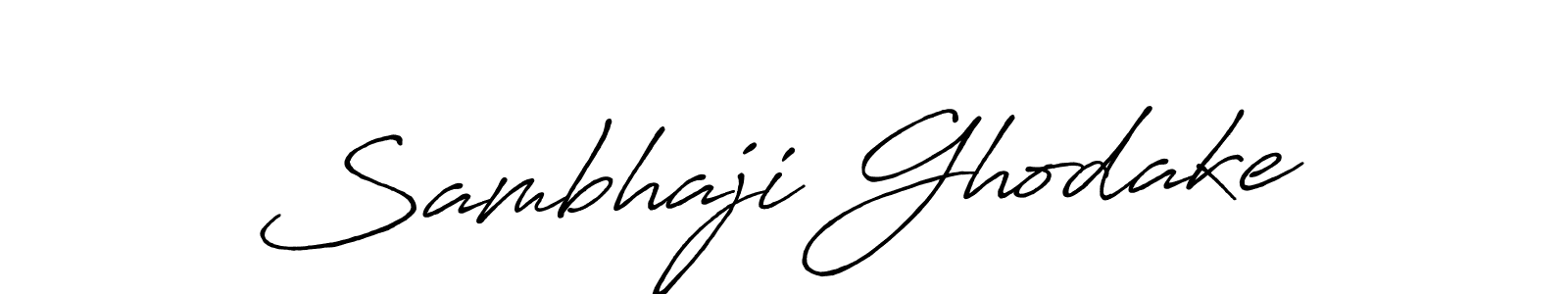Antro_Vectra_Bolder is a professional signature style that is perfect for those who want to add a touch of class to their signature. It is also a great choice for those who want to make their signature more unique. Get Sambhaji Ghodake name to fancy signature for free. Sambhaji Ghodake signature style 7 images and pictures png