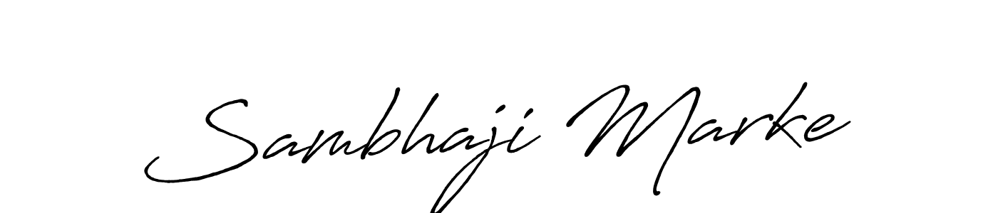 Use a signature maker to create a handwritten signature online. With this signature software, you can design (Antro_Vectra_Bolder) your own signature for name Sambhaji Marke. Sambhaji Marke signature style 7 images and pictures png