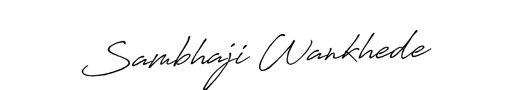 Use a signature maker to create a handwritten signature online. With this signature software, you can design (Antro_Vectra_Bolder) your own signature for name Sambhaji Wankhede. Sambhaji Wankhede signature style 7 images and pictures png