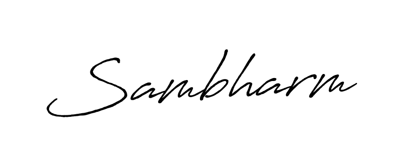 Antro_Vectra_Bolder is a professional signature style that is perfect for those who want to add a touch of class to their signature. It is also a great choice for those who want to make their signature more unique. Get Sambharm name to fancy signature for free. Sambharm signature style 7 images and pictures png